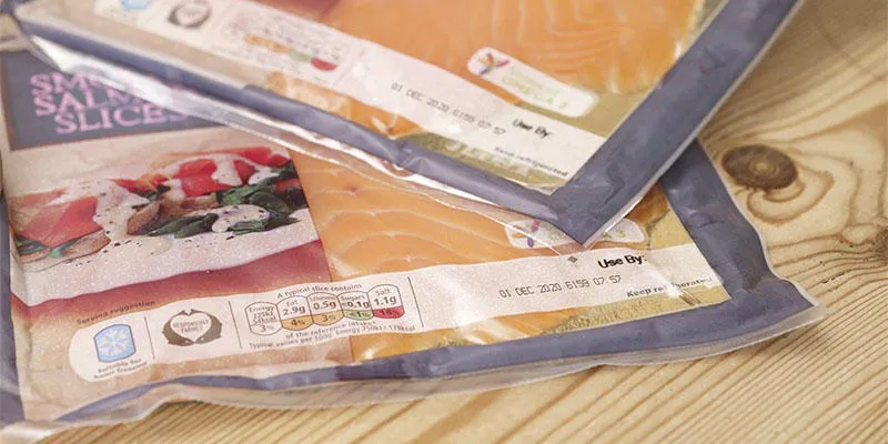 连续喷墨打印机代码在柔性真空食品包装上