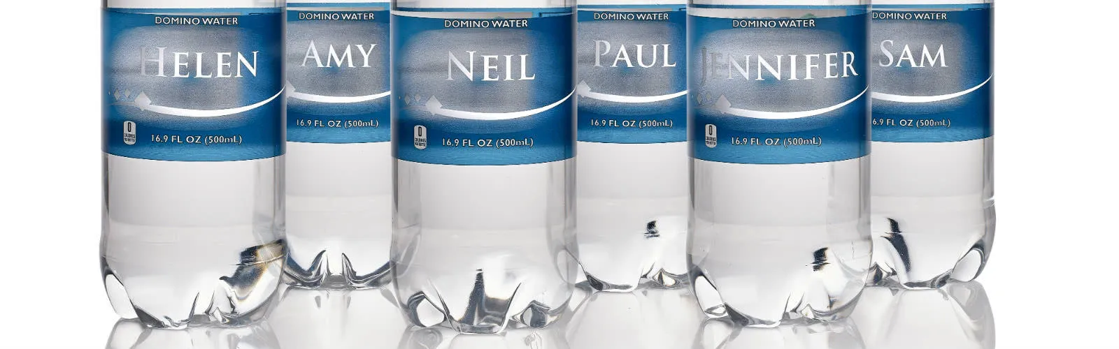 Water bottles banner image